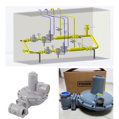 Druckminderung Regulierungsrutschen mit Emerson Fisher CS800 Serie Regulator WIKA Druckmessgerät
