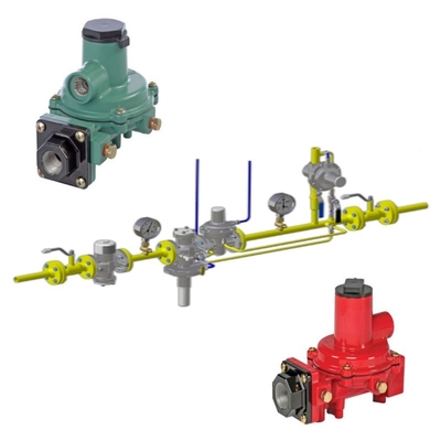 Schaltfläche mit Fisher R-Reihe R222H/R222 Reglern und WIKA-Druckmessgerät
