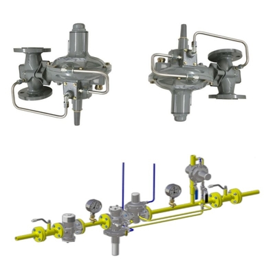 Druck-/Durchflussregelung Skid Emerson Fisher 299H/299HV/299HR/299HVR Druckregler und Wicka-Druckmessgerät