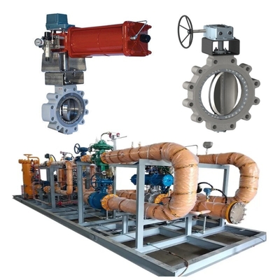 Ventilwechsel-Skid Masoneilan 33000 Edelstahl Schmetterlingsventil SVI1000 SVI II SVI3 Ventilpositionierer BR200 BR400 Verstärker