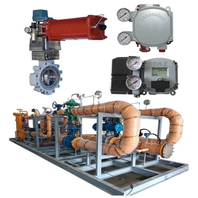 Ventilwechsel-Skid Masoneilan 33000 Edelstahl Schmetterlingsventil SVI1000 SVI II SVI3 Ventilpositionierer BR200 BR400 Verstärker