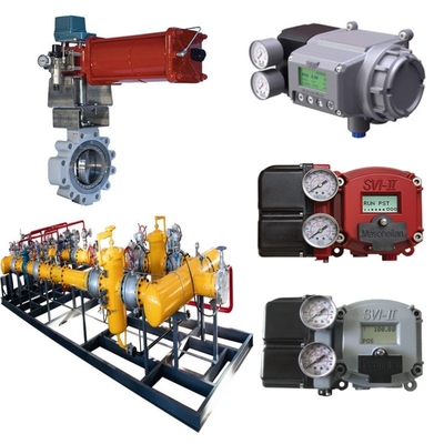 Ventilwechsel-Skid Masoneilan 33000 Edelstahl Schmetterlingsventil SVI1000 SVI II SVI3 Ventilpositionierer BR200 BR400 Verstärker