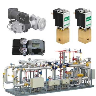 Natürliches Gas-Ventil-Skid von Masoneilan 31000 Steuerventil SVI II AP SVI3 Ventil-Positionierer ASCO Solenoid-Ventil-Set