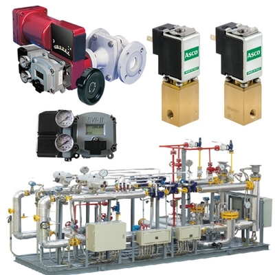 Natürliches Gas-Ventil-Skid von Masoneilan 31000 Steuerventil SVI II AP SVI3 Ventil-Positionierer ASCO Solenoid-Ventil-Set