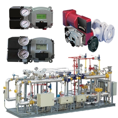 Natürliches Gas-Ventil-Skid von Masoneilan 31000 Steuerventil SVI II AP SVI3 Ventil-Positionierer ASCO Solenoid-Ventil-Set
