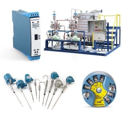 Mit Rosemount 214C Temperatursensor und EMERSON 148 248 644 648 Übertrager 114C Thermowell