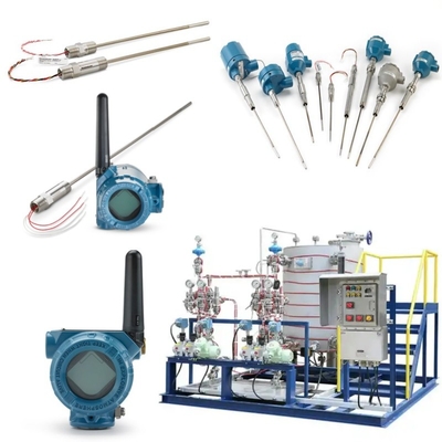 Mit Rosemount 214C Temperatursensor und EMERSON 148 248 644 648 Übertrager 114C Thermowell