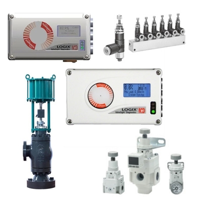 Steuerventil mit Flowserve Logix 520MD Smart Valve Positioner Bracket Pneumatischer Aktor SMC Filter Drucksenkende Ventil