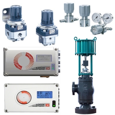 Steuerventil mit Flowserve Logix 520MD Smart Valve Positioner Bracket Pneumatischer Aktor SMC Filter Drucksenkende Ventil