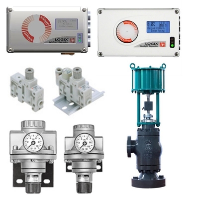 Steuerventil mit Flowserve Logix 520MD Smart Valve Positioner Bracket Pneumatischer Aktor SMC Filter Drucksenkende Ventil