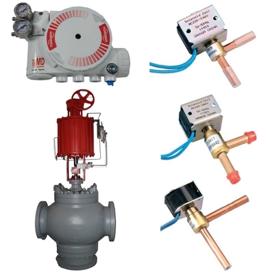 Flowserve-Ventil-Regler Logix 3200MD Positionierer, ausgestattet mit Pneumatik-Aktor und DELIXE-Solenoid-Ventil