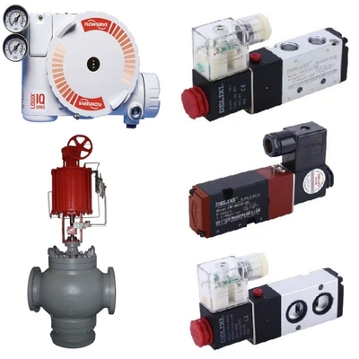 Flowserve-Ventil-Regler Logix 3200MD Positionierer, ausgestattet mit Pneumatik-Aktor und DELIXE-Solenoid-Ventil
