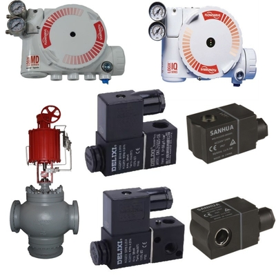 Flowserve-Ventil-Regler Logix 3200MD Positionierer, ausgestattet mit Pneumatik-Aktor und DELIXE-Solenoid-Ventil