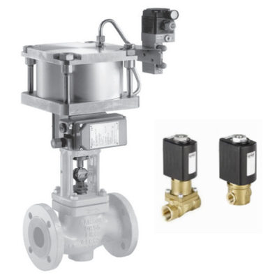 Steuerventil Zubehör FISHER DVC6200 Samson 4763 Spirax SP7 und Burkert Messingsolenoidventil 6524 mit hochtemperaturbeständigem 2/2-Wege-Diaphragma