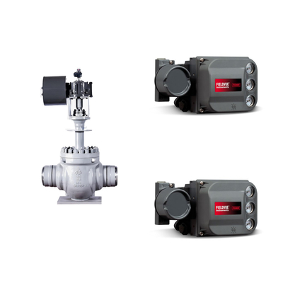 Schwebender KTM EB1 OM-2 Kugelventile Keystone-betriebener Aktor Fisher DVC6200 HC Einzelwirkungs-Positionierer für Skid-montierte