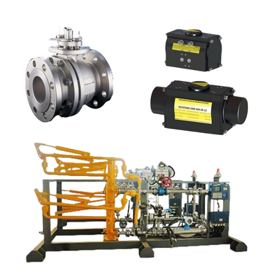 Schwebender KTM EB1 OM-2 Kugelventile Keystone-betriebener Aktor Fisher DVC6200 HC Einzelwirkungs-Positionierer für Skid-montierte