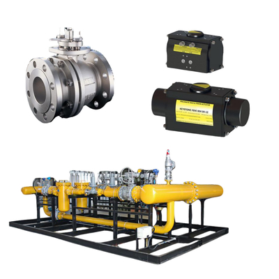 Schwebender KTM EB1 OM-2 Kugelventile Keystone-betriebener Aktor Fisher DVC6200 HC Einzelwirkungs-Positionierer für Skid-montierte