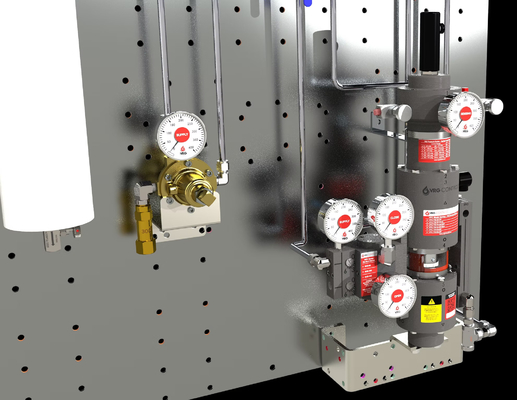 VRG Pneumatisches Steuerventil Aktor RCVC3000 Rotkreisventil Regler Hochdruck-Pneumatische Drehsteuerventile