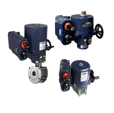 Chinesische Marken-Regelkugelventil mit Rotork ROM-Teildrehkraftantrieben mit Vor-Ort-Steuerung