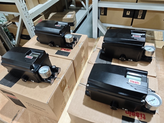 Pneumatische Kugelventile mit Tissin TS800/TS805 Serie Intelligent Smart Positioner und SMC AW20 Filter Regulator