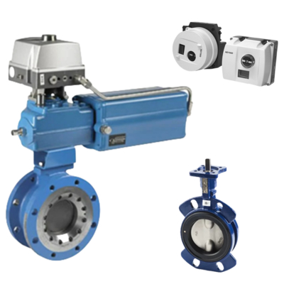 Allzweck-Federnde-Sitz-Absperrklappe Keystone Valve und Azbil Pneumatischer Ventilantrieb ND9000