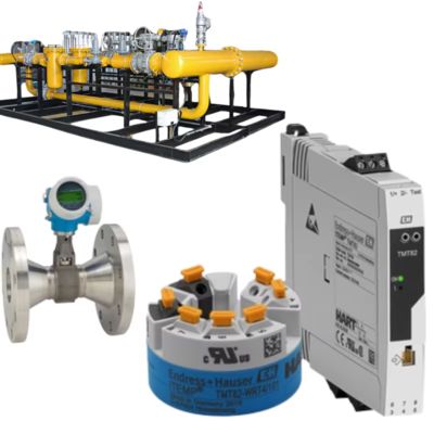 Endress+Hauser Proline Prowirl O 200 Wirbelzähler und ITEMP TMT82 HART 7 Temperaturtransmitter mit Durchflussregelventil-Baugruppe
