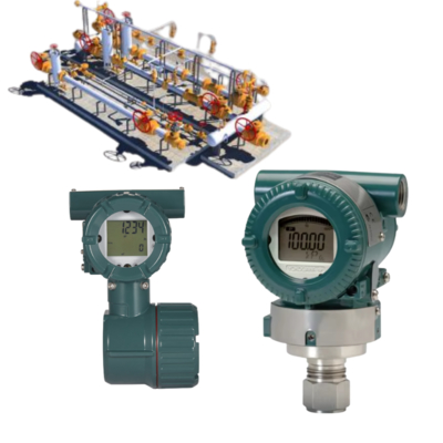 Ventilschaltanlagen-System, ausgestattet mit Yokogawa VY-Wirbelzählern und Eja210e, Eja430e, Eja438e und Eja530e Druckmessumformern