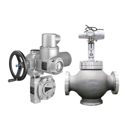 Auma SA SQ Series Electric Valve Actuator Supplier Customized China High Pressure Balanced Caged Electric Control Valve 