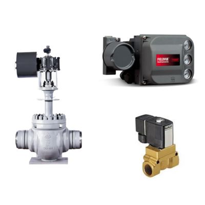 Fisher DVC6200 Pneumatischer Ventilregler Ventilpositionierer Smart Positioner und Buerkert Typ 5404 Magnetventil