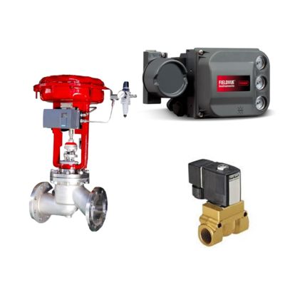 Fisher DVC6200 Pneumatischer Ventilregler Ventilpositionierer Smart Positioner und Buerkert Typ 5404 Magnetventil