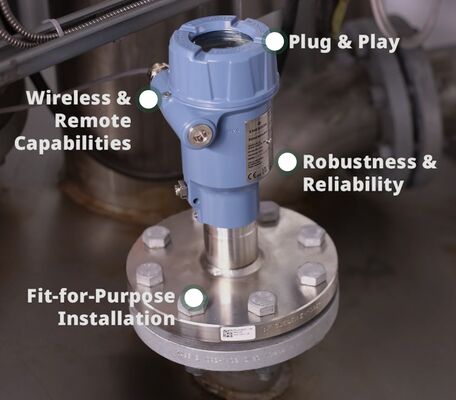 Emerson Wireless HART Kontaktloser Radar-Level-Sender Rosemount 3408 Monitor-Level-Messungen
