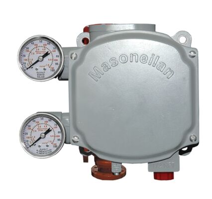 Masoneilan SVI1000G/IM intelligenter Ventilpositionierer mit magnetischer Rückmeldefunktion, gepaart mit Rotork Fairchild M22 Pneumatikrelais