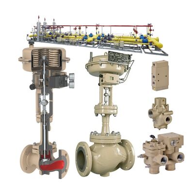 Industrial Process Low Pressure Globe Valve 3241 SAMSON 3756 High Flow Pneumatic Volume Booster Valve