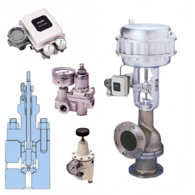 KOSO 521F 522F 3-Wege-Ablenkungs-Mischglobe-Ventile 500A 520A oben geleitete einseitige Winkelventile