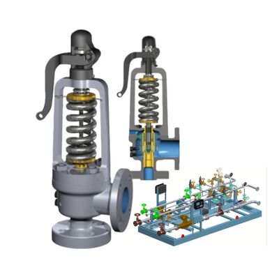 ASME-zertifiziertes Sicherheitsventil mit hoher Durchflusskapazität und ausgewogenen Schwellungen für den Druckschutz in industriellen Kesseln