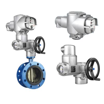 Chinesisches Absperrklappen-Kugelventilgehäuse und Auma SQ-Serie Teilumdrehungsaktuatoren mit AM-Steuereinheit