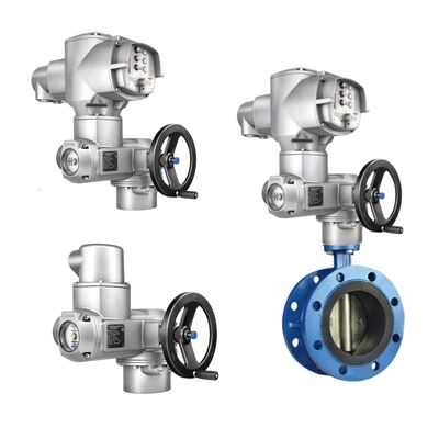 Chinesisches Absperrklappen-Kugelventilgehäuse und Auma SQ-Serie Teilumdrehungsaktuatoren mit AM-Steuereinheit