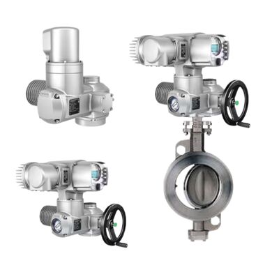 Neuer SA-Antrieb, Drehmomentbereich 10 Nm bis 32.000 Nm, elektrischer Ventilantrieb, AUMA SA16.2-F16 Multiturn-Antrieb und Keystone-Absperrklappe