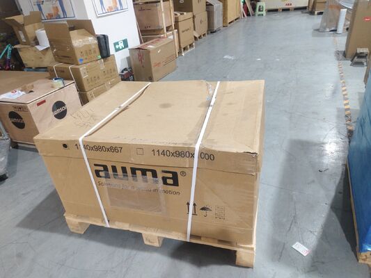 Neuer SA-Antrieb, Drehmomentbereich 10 Nm bis 32.000 Nm, elektrischer Ventilantrieb, AUMA SA16.2-F16 Multiturn-Antrieb und Keystone-Absperrklappe