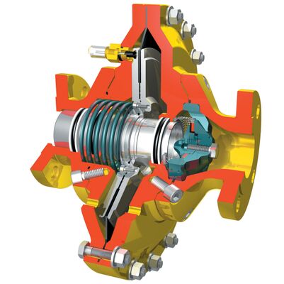Emerson Tartarini Pneumatischer Gasregler 2 FL BP/FR Gegendruck Niederdruck-Druckminderer aus Kohlenstoffstahl