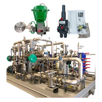 Fisher 377 Pneumatischer Signalverstärker und DVC6200 Digitaler Stellungsregler für Industrieanwendungen