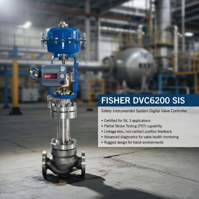 Original Fisher FIELDVUE DVC6200 SIS Safety Instrumented System Digital Valve Controller Lagerlieferant