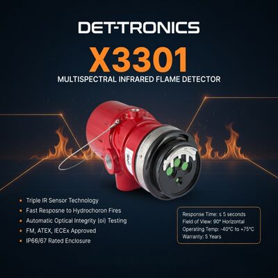 DET-TRONICS X3301 Mehrspektraler IR-Flammmelder Infrarot-Flammmelder Brandmelder Sensor Ölgassicherheit