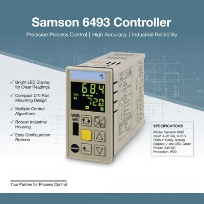 Samson Prozessleittechnik Samson Controller 6493 Kompaktregler für Schalttafeleinbau