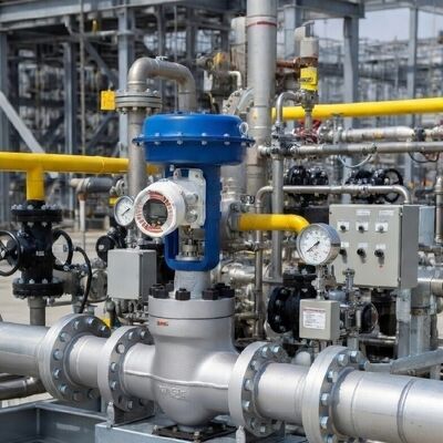 Chinesisches Regelventil mit Logix Flowserve Stellungsregler 420 Seriennummer 420-47-W1D-10 für Öl- und Gaspipelinendruckregelung Lagerbestand