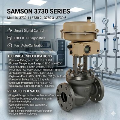 NEUER SAMSON 3730 Smart Valve Stellungsregler 3730-3 3730-4 Stellungsregler 3277 Pneumatischer Antrieb Samson Steuerventil Originallieferant