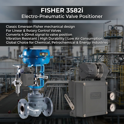 F-isher 3582i Mechanischer elektropneumatischer Ventilpositionierer OEM einfachwirkende Steuerventile
