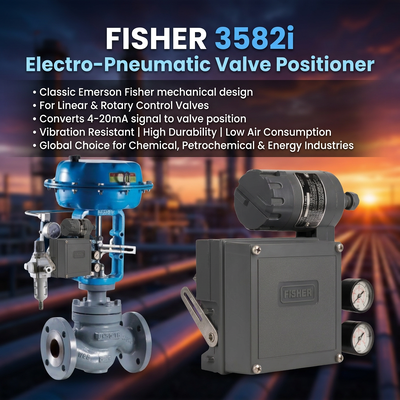 F-isher 3582i Mechanischer elektropneumatischer Ventilpositionierer OEM einfachwirkende Steuerventile