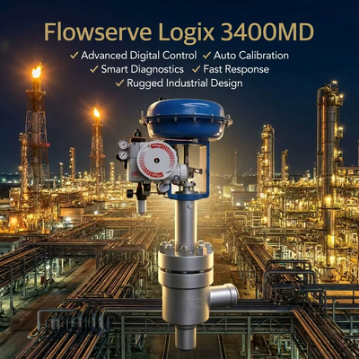 Flowserve Logix 3400MD Smart Valve Positioner mit HART-Protokoll IP66-Schutz und ±0,5 % Genauigkeit