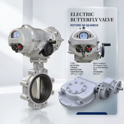 Fabrik-OEM-Elektrostecker-Kugelabsperrklappe Rotork IQT Vierteldrehungs-Elektroantrieb IW5 Schwenkgetriebe